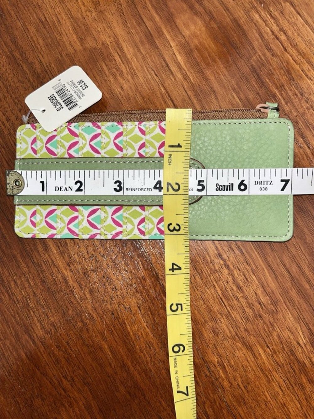 NEW Vintage Fossil Zip Arround Wallet Geometric Print Set - Picture 3 of 9